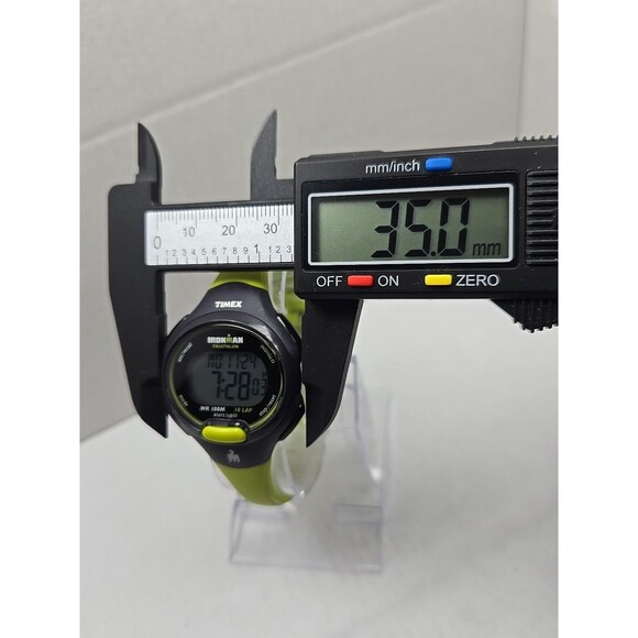 Timex Ironman Triathlon 10 Lap Lime Black Digital Watch New Battery Women WR100M - Picture 5 of 11